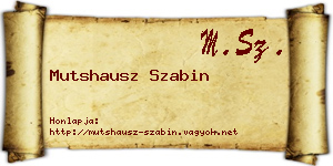 Mutshausz Szabin névjegykártya